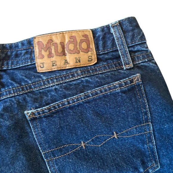 Vintage MUDD Medium Wash Y2K Button Fly Low Rise Denim Juniors Shorts 11 - Picture 7 of 10
